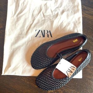 Zara woven ballet flats